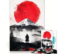 Samurai Warrior Graffiti Artwork Jigsaw Puzzles for Adults1000 Piece Mind Game Toy Anxiety Relief Neat Cut Art Collectible (38x26cm)