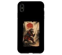 Samurai Warrior Honey Badger Japanese Vintage Graphic Humor Case for iPhone XS Max