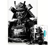 Samurai Warrior Illustration 1000 Pieces Jigsaws Adults Puzzles Gifts Strong Logic Toy Soothing Play Clear Edge Heartfelt Gift (38x26cm)
