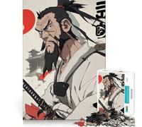 Samurai Warrior Illustration Jigsaw Puzzle 1000 Piece for Adults Smart Reason Toy Home Pastime Smooth Edge Art Collectible (38x26cm)