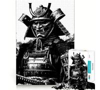 Samurai Warrior Illustration Jigsaw Puzzle 1000 Piece for Teenagers Brain Workout Toy Serene Time Art Assembly Seasonal Gift (50x75cm)