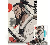 Samurai Warrior Illustration Jigsaw Puzzles 1000 Piece for Adults Think Smart Toy Together Fun Accurate Cut Art Display (38x52cm)