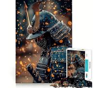 Samurai Warrior in Armor 1000 Piece Jigsaw Puzzles for Adults Improve Memory Anxiety Relief Sharp Edge Wall Art Decor (50x75cm)