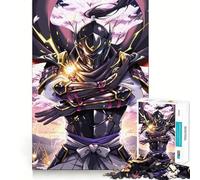 Samurai Warrior in Armor Jigsaw Puzzles for Teenagers 1000 Pieces Wise Think Toy Leisure Fun Clear Cut Wall Art Decor (38x26cm)