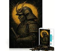 Samurai Warrior in Armor with Sword 1000 Pieces Jigsaw Puzzles for Teenagers Logic Sense Toy Simple Fun Smooth Edge Stylish Gift (50x75cm)