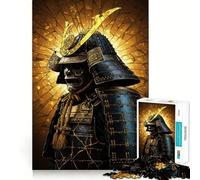 Samurai Warrior in Golden Light 1000 Pieces Jigsaw Puzzles for Teenagers Solid Logic Toy Peaceful Fun Precision Cut Amazing Present (38x26cm)