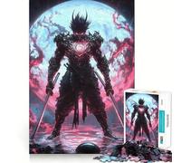 Samurai Warrior in Poison Lake 1000 Piece Jigsaw Puzzles for Teenagers Mind Challenge Toy Quiet Hobby Precise Cut Seasonal Gift (38x52cm)