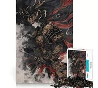 Samurai Warrior in Smoke Jigsaw Puzzles for Teenagers 1000 Piece Wise Think Toy Gentle Leisure Tight Cut Santa Wish List (50x75cm)