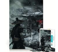 Samurai Warrior in Snow Jigsaw Puzzles for Teenagers 1000 Piece Wise Think Toy Gentle Leisure Tight Cut Santa Wish List (38x52cm)
