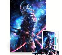 Samurai Warrior in Space 1000 Pieces Jigsaw Puzzles for Teenagers Enhance Memory Easy Leisure Firm Cut Wall Art Decor (38x26cm)