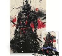 Samurai Warrior Ink 1000 Piece Jigsaw Puzzles for Teenagers Jigsaw Logic Train Toy Stress Relief Smooth Cut Memorable Gift (38x26cm)