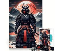 Samurai Warrior Japanese 1000 Piece Jigsaw Puzzles for Teenagers Jigsaw Wise Think Toy Relax Time Clear Cut Festival Gift (38x26cm)