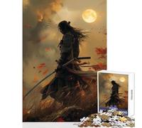 Samurai Warrior Japanese Jigsaw for Teenagers 1000 Pieces Improve Mental Performance Effectively Gentle Relaxing Leisure Game (38X52cm)