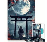 Samurai Warrior Japanese Jigsaw Puzzle 1000 Piece for Teenagers Logic Train Toy Light Relax Smooth Cut Wall Art Decor (38x52cm)