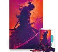 Samurai Warrior Japanese Jigsaw Puzzles 1000 Piece for Adults Smart Reason Toy Casual Fun Smooth Edge Wall Art Decor (38x52cm)