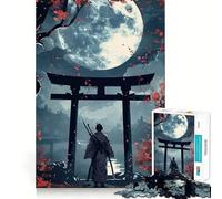 Samurai Warrior Japanese Jigsaw Puzzles 1000 Pieces for Adults Logic Sense Toy Leisure Time Smooth Edge Seasonal Gift (50x75cm)