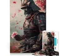 Samurai Warrior Japanese Jigsaw Puzzles 1000 Pieces for Adults Memory Gain Anxiety Relief Design Assembly Artistic Gift (38x52cm)
