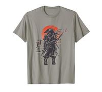 Samurai Warrior Japanese T-Shirt, Men, Slate Grey, 3X-Large