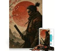 Samurai Warrior Katana for Adults 1000 Piece Jigsaw Puzzle Mind Exercise Toy Family Joy Precision Cut Lovely Gift (38x26cm)