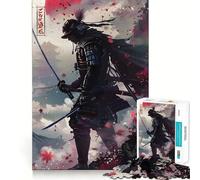 Samurai Warrior Katana Puzzle for Teenagers 1000 Pieces Mind Exercise Toy Gentle Relax Design Assembly Xmas Surprise (38x52cm)