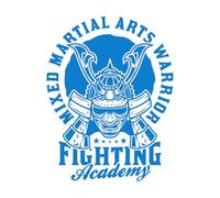 Samurai Warrior MMA Fighting Design Wall Stickers 40x52.1cm Easy Installation Blue