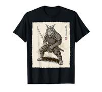 Samurai Warrior Monkey Japanese Katana Bushido Animal Art T-Shirt