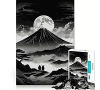 Samurai Warrior Mount Fuji 1000 Piece Jigsaws for Teenagers Puzzle Mental Toy Peaceful Time Premium Cut Artistic Gift (50x75cm)