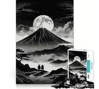 Samurai Warrior Mount Fuji Jigsaw Puzzles for Adults 1000 Pieces Clear Logic Toy Quiet Hobby Perfect Cut Stylish Gift (38x52cm)