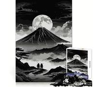 Samurai Warrior Mount Fuji Jigsaw Puzzles for Adults 1000 Pieces Clear Logic Toy Quiet Hobby Perfect Cut Stylish Gift (38x52cm)