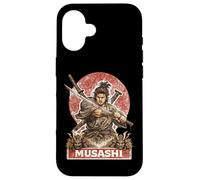 Samurai Warrior Musashi, Japanese Sword Fighter Case for iPhone 16