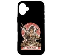 Samurai Warrior Musashi, Japanese Sword Fighter Case for iPhone 16 Plus