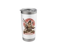 Samurai Warrior Musashi, Japanese Sword Fighter Stainless Steel Insulated Tumbler