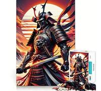 Samurai Warrior Neon 1000 Piece Jigsaw Puzzles for Adults Improve Memory Anxiety Relief Sharp Edge Wall Art Decor (38x26cm)