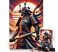 Samurai Warrior Neon Jigsaws 1000 Pieces for Adults Cognitive Toy Together Fun Image Assembly Art Collection Piece (38x52cm)
