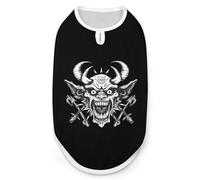 Samurai Warrior Oni Mask Dog And Cat Clothes Pet Summer Sleeveless T Shirt Basic Vest S