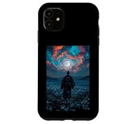 Samurai Warrior Overlooking Tranquil Moonlit Field Twilight Case for iPhone 11