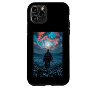 Samurai Warrior Overlooking Tranquil Moonlit Field Twilight Case for iPhone 11 Pro