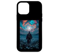 Samurai Warrior Overlooking Tranquil Moonlit Field Twilight Case for iPhone 12 mini