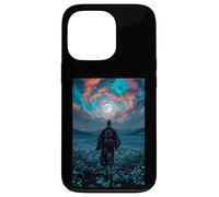 Samurai Warrior Overlooking Tranquil Moonlit Field Twilight Case for iPhone 13 Pro