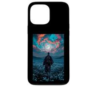 Samurai Warrior Overlooking Tranquil Moonlit Field Twilight Case for iPhone 13 Pro Max