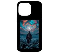 Samurai Warrior Overlooking Tranquil Moonlit Field Twilight Case for iPhone 14 Pro Max