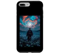 Samurai Warrior Overlooking Tranquil Moonlit Field Twilight Case for iPhone 7 Plus/8 Plus