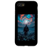 Samurai Warrior Overlooking Tranquil Moonlit Field Twilight Case for iPhone SE (2020) / 7/8