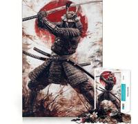 Samurai Warrior Painting Jigsaws 1000 Pieces for Adults Cognitive Toy Together Fun Image Assembly Art Collection Piece (38x52cm)