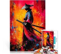 Samurai Warrior Painting1000 Pieces Jigsaw Puzzles for teenagers Brain Teaser Game for is ideal as a gift for the whole family 38x26cm