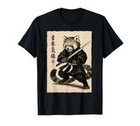 Samurai Warrior Panda Redhead Japanese Anime Ukiyo-E Culture T-Shirt