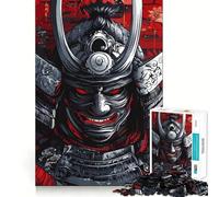 Samurai Warrior Portrait 1000 Piece Jigsaw Puzzles for Teenagers Mind Challenge Toy Quiet Hobby Precise Cut Seasonal Gift (38x26cm)