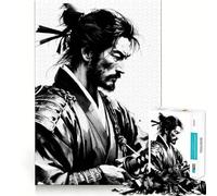 Samurai Warrior Portrait 1000 Piece Jigsaws for Adults Puzzle Strengthen Memory Warm Time Clean Edge (38x26cm)
