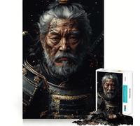 Samurai Warrior Portrait 1000 Piece Jigsaws for Adults Puzzle Strengthen Memory Warm Time Clean Edge (50x75cm)