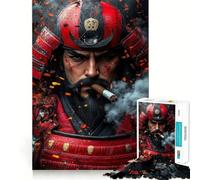 Samurai Warrior Portrait 1000 Pieces Jigsaws Adults Puzzles Gifts Logic Ability Toy Slow Enjoy Accurate Cut Stylish Gift (50x75cm)